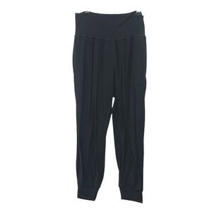 Athleta Salutation Jogger L Black Pants Drape Athleisure Travel Minimalist
